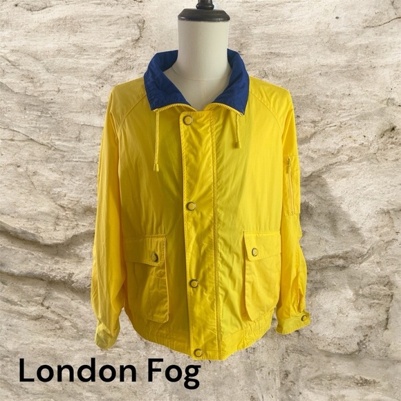 London Fog Other - Vintage London Fog Yellow Rain Jacket Windbreaker SZ LRG